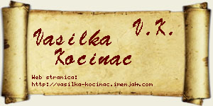 Vasilka Kočinac vizit kartica